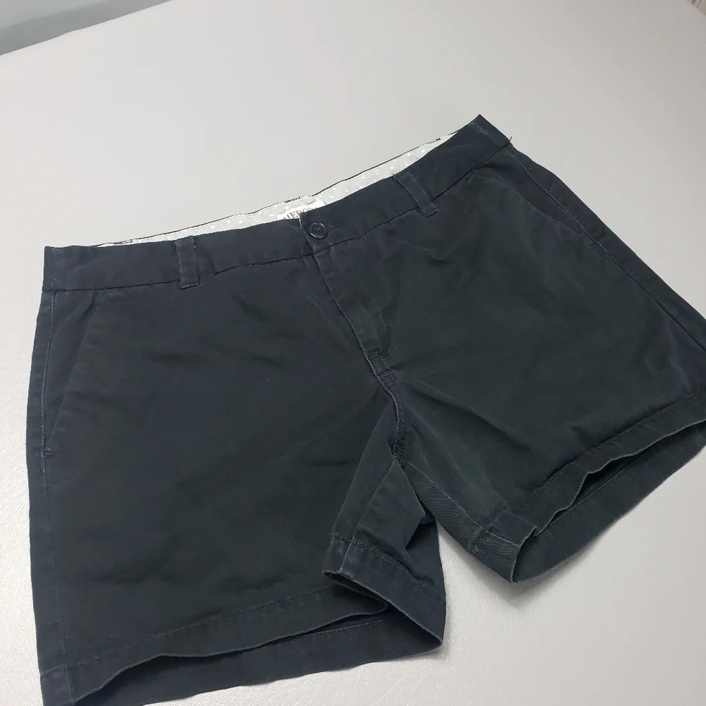 merona solid black shorts women's size 12